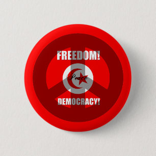 Chapa Redonda De 5 Cm democracia Túnez de la libertad