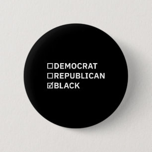 Chapa Redonda De 5 Cm Demócrata Negro Republicano Freedmen Elecciones Am