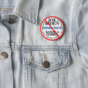Chapa Redonda De 5 Cm Demócratas Joe Biden Kamala Harris