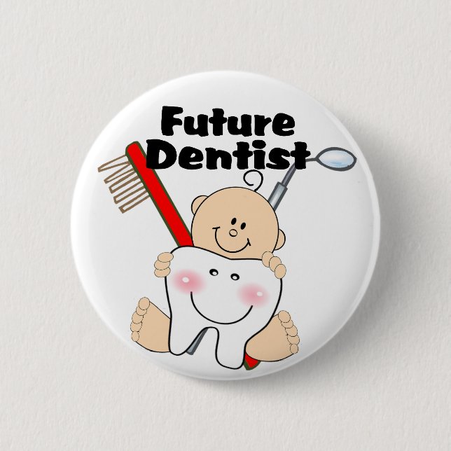 Chapa Redonda De 5 Cm Dentista futuro (Anverso)