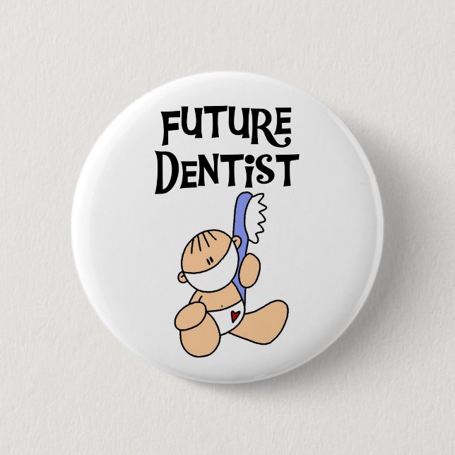 Chapa Redonda De 5 Cm Dentista futuro (Anverso)