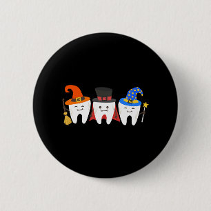 Chapa Redonda De 5 Cm Dentista Halloween Teeth Dental