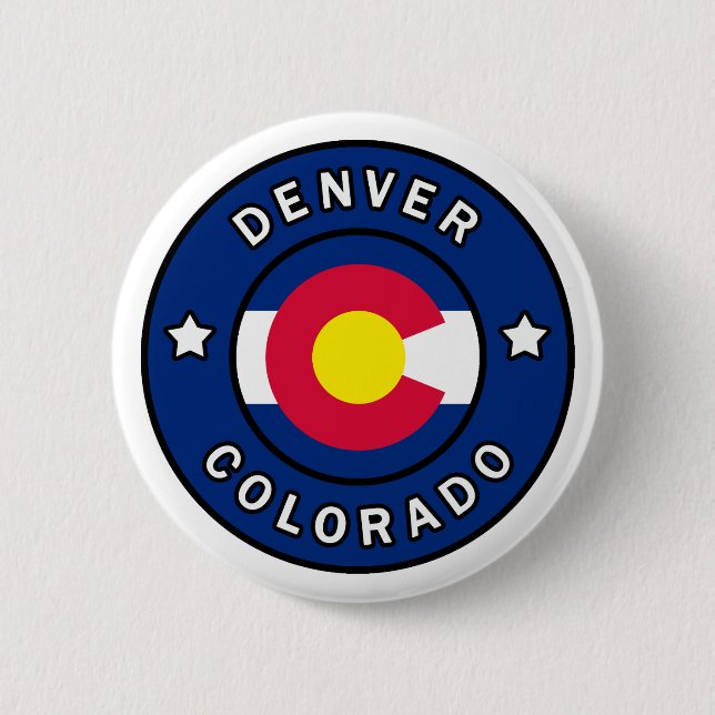 Chapa Redonda De 5 Cm Denver Colorado (Anverso)