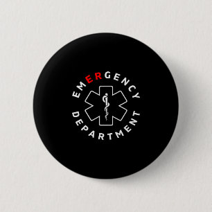Chapa Redonda De 5 Cm Departamento de Emergencias Er Enfermera Rn Retro