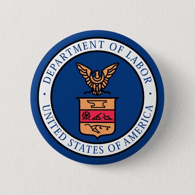 Chapa Redonda De 5 Cm Departamento de Trabajo (Anverso)