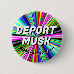 Chapa Redonda De 5 Cm DEPORT MUSK de vuelta a Marte!