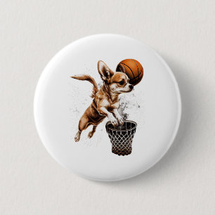 Chapa Redonda De 5 Cm Deporte del jugador de baloncesto de Chihuahua