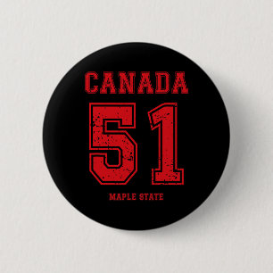 Chapa Redonda De 5 Cm Deporte divertido al estilo Canadá 51 Maple State.