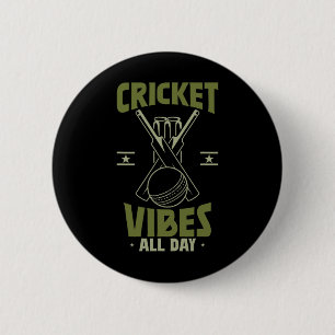 Chapa Redonda De 5 Cm Deportes Jugador de cricket Vibraciones de cricket