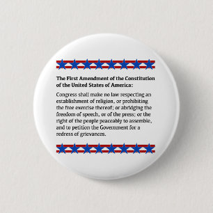 Chapa Redonda De 5 Cm Derechos de primera enmienda