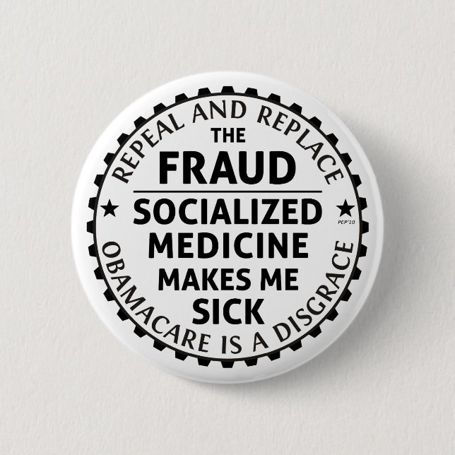 Chapa Redonda De 5 Cm Derogar Y Reemplazar (Anverso)