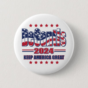 Chapa Redonda De 5 Cm DeSantis-2024-Keep-America-Great
