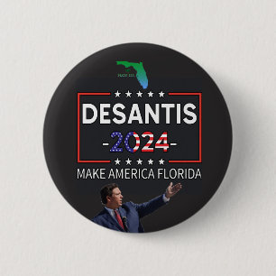 Chapa Redonda De 5 Cm DeSantis para el presidente 2024