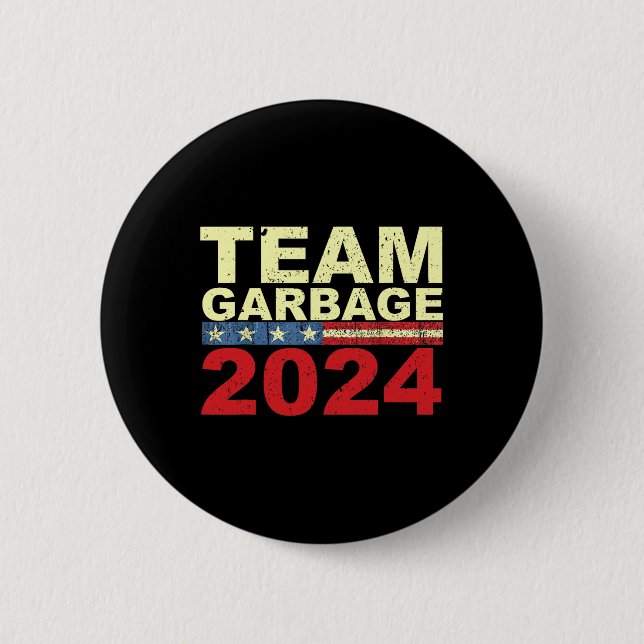 Chapa Redonda De 5 Cm Desbasurero Del Equipo Para Las Elecciones De Trum (Anverso)