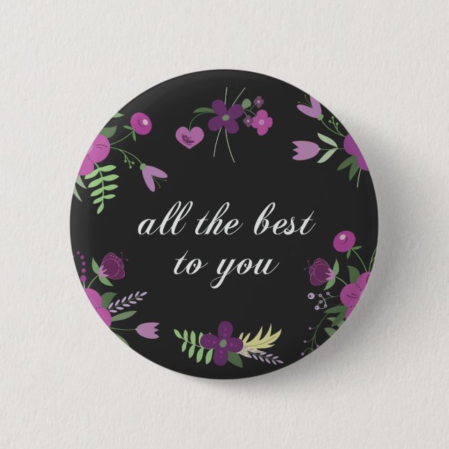 Chapa Redonda De 5 Cm Deseos mejores usted (Anverso)