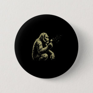Chapa Redonda De 5 Cm Deseos soplando divertido bigfoot soplando vintage