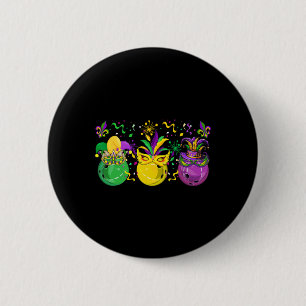 Chapa Redonda De 5 Cm Desfile de tres Gorras de jester enmascarados con