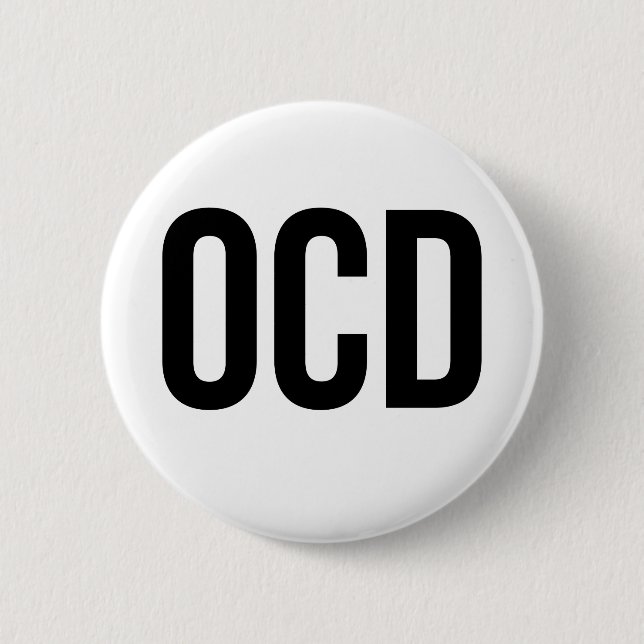 Chapa Redonda De 5 Cm Desorden obsesivo de OCD (Anverso)