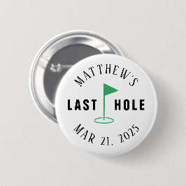 Chapa Redonda De 5 Cm Despedida de Soltero de Golf Último Hoyo