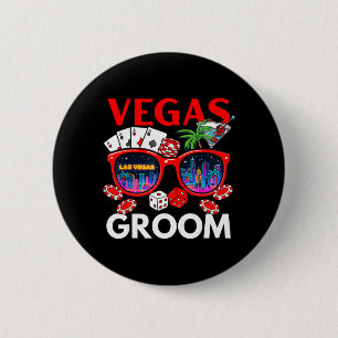 Chapa Redonda De 5 Cm Despedida de soltero del novio de la boda de Vegas