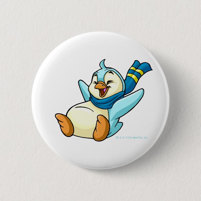 Chapa Redonda De 5 Cm Desplazamiento de Bruce azul (Anverso)