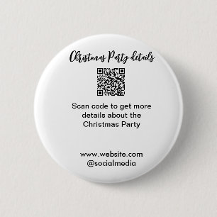 Chapa Redonda De 5 Cm Detalles del sitio web social de código QR de la f
