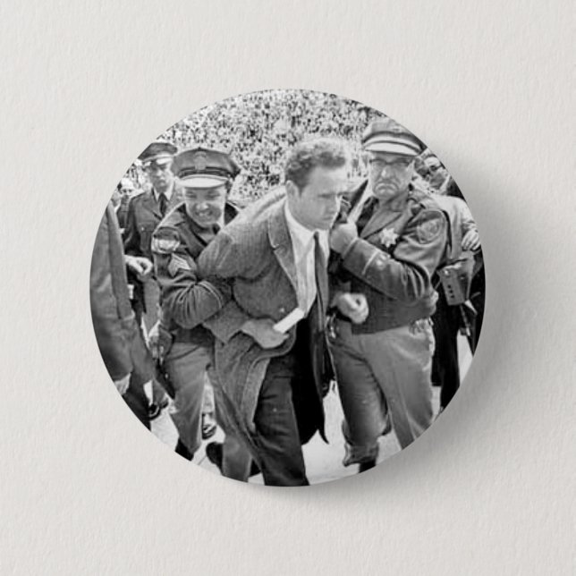 CHAPA REDONDA DE 5 CM DETENCIÓN DE MARIO SAVIO (Anverso)