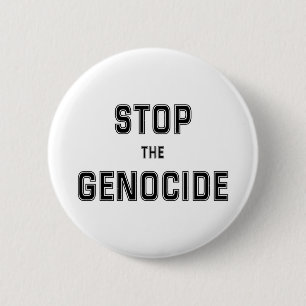 Chapa Redonda De 5 Cm DETENER el genocidio   Decir no al genocidio   Gen