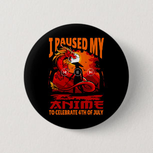 Chapa Redonda De 5 Cm Detuve Mi Anime Para Celebrar El Infierno Del 4 De