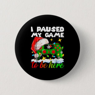 Chapa Redonda De 5 Cm Detuve mi juego muñeco de cascanueces de Navidad d