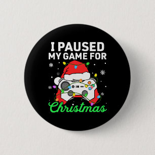 Chapa Redonda De 5 Cm Detuve Mi Juego Para Navidades Jóvenes Jugadores C