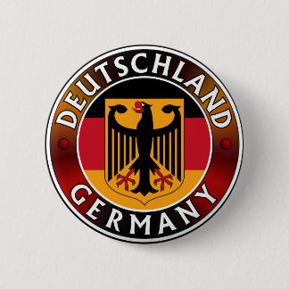 Chapa Redonda De 5 Cm Deutschland Alemania Plaque, Bandera alemana y águ