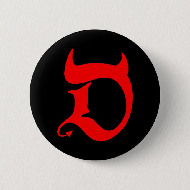 Chapa Redonda De 5 Cm Devil (hablas print/black) (Anverso)