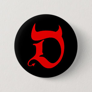 Chapa Redonda De 5 Cm Devil (hablas print/black)