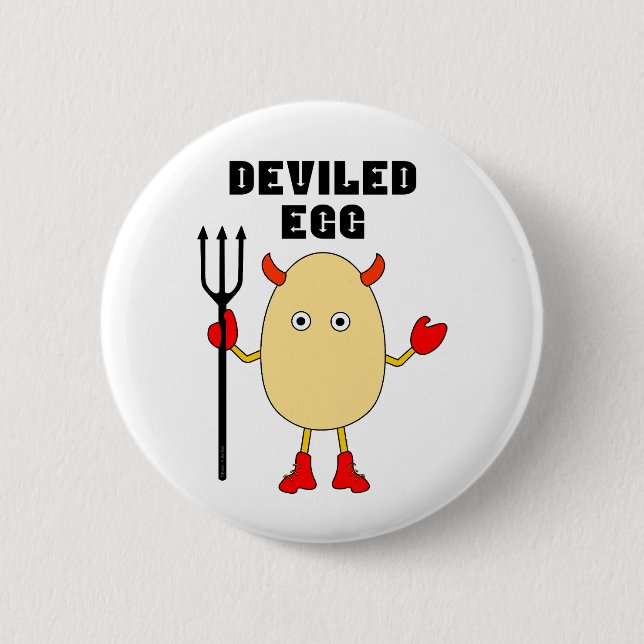 Chapa Redonda De 5 Cm Deviled Egg (Anverso)