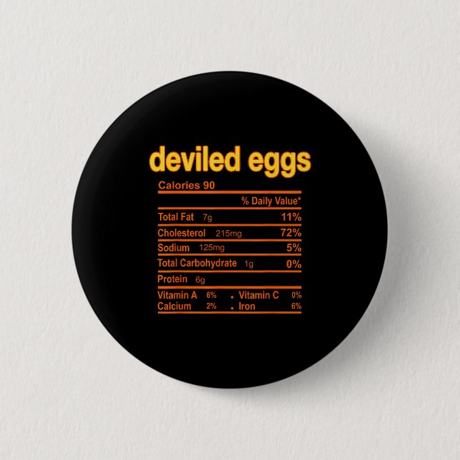 Chapa Redonda De 5 Cm Deviled Egg Nutrition Facts Funny Thanksgiving Chr (Anverso)