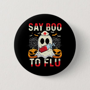 Chapa Redonda De 5 Cm Di Boo A La Enfermera De Flu Vintage Halloween B