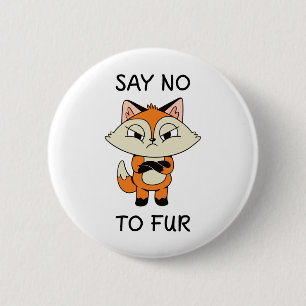 Chapa Redonda De 5 Cm Di no a Fur - Sad Fox