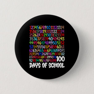 Chapa Redonda De 5 Cm Día 100 del profesor de la escuela niños 100 días 
