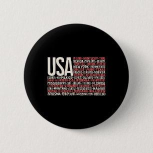 Chapa Redonda De 5 Cm Día 4 de julio Bandera Estadounidense Nombres de m