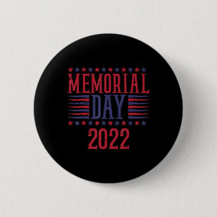 Chapa Redonda De 5 Cm Día Conmemorativo 2022 Veteranos Patrióticos Vinta