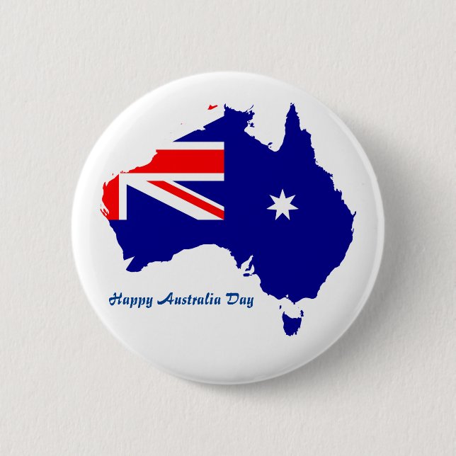 Chapa Redonda De 5 Cm Día de Australia (Anverso)