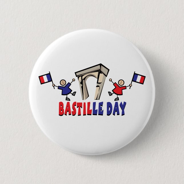 Chapa Redonda De 5 Cm ¡Día de Bastille! (Anverso)