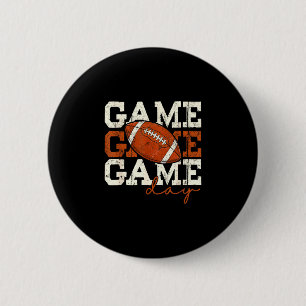 Chapa Redonda De 5 Cm Día de juego touchdown fútbol americano para hombr