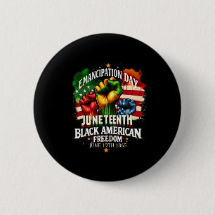 Chapa Redonda De 5 Cm Día de la Emancipación Decimoctavo Bandera Negra E