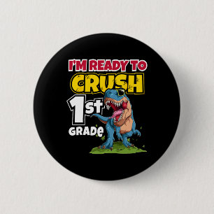 Chapa Redonda De 5 Cm Día De La Escuela Estoy Listo Para Aplastar El Pri