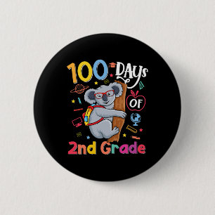 Chapa Redonda De 5 Cm Día De La Escuela Niños De Segundo Grado Koala 100