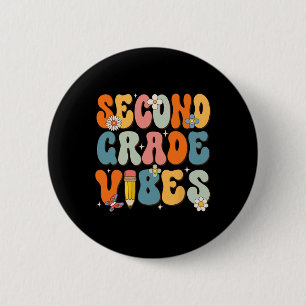 Chapa Redonda De 5 Cm Día De La Escuela Segundo Grado Vibes De Vuelta A 