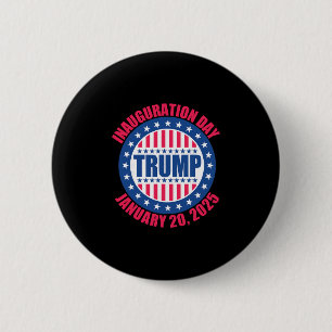 Chapa Redonda De 5 Cm Día de la inauguración de Trump 2025 Estados Unido