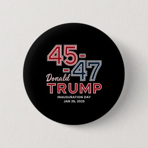 Chapa Redonda De 5 Cm Día de la Inauguración del Presidente Donald Trump